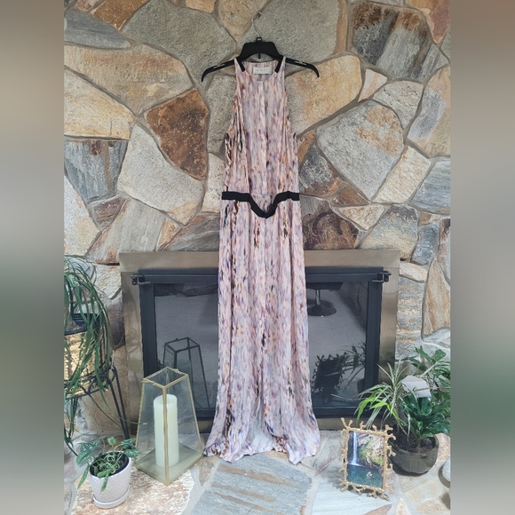 A.L.C Watercolor 100% Silk Maxi Dress 2 - Picture 4 of 8